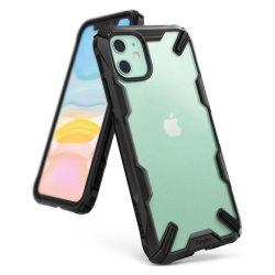 Husa Fusion X pentru iPhone 11, Ringke, TPU/Policarbonat, Negru