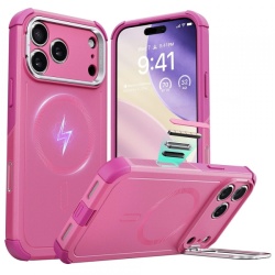 Husa MagSafe pentru Apple iPhone 17 Pro Max, ESR, Cyber Armor Kickstand, Roz