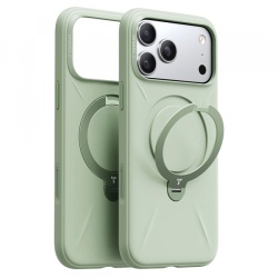 Husa MagSafe pentru Apple iPhone 17 Pro Max, Torras, QPRO Silicone, Verde Matcha