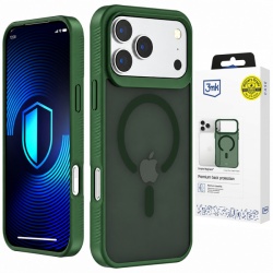 Husa MagSafe pentru Apple iPhone 18 Pro / 17 Pro, 3MK, Smoke MagCase, Verde