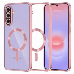 Husa MagSafe pentru Samsung Galaxy A37 5G, Techsuit, Luxury Crystal, Roz
