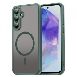 Husa MagSafe pentru Samsung Galaxy A55 5G A556, Techsuit, HaloFrost II, Verde