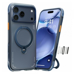 Husa pentru Apple iPhone 17 Pro Max, Torras, Ostand Spin Air, Albastra