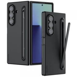 Husa pentru Samsung Galaxy Z Fold7 F966, Nillkin, Flex Pure with S-Pen Holder, Neagra