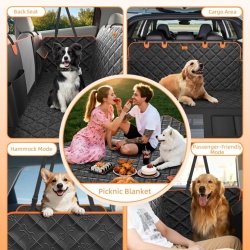 Husă Protecție Scaun Auto pentru Câini, 100% Impermeabilă și Antizgârieturi, Compatibilă cu Toate Mașinile, 135 x 148 cm - Img 5