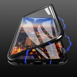 Husa protectoare Wozinsky magnetic 360 iPhone XS Max - transparent/negru - Img 3