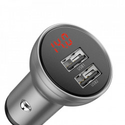 Incarcator auto Dual USB , Baseus 24W silver (CCBX-0S)