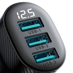 Incarcator auto Joyroom JR-CCD03 3,4A cu display 3x USB-A - negru - Img 7