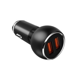 Incarcator Auto Ldnio QuickCharge 3.0 (C503Q), 2*USB, 36W, Cablu USB-C inclus, Negru