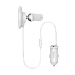 Incarcator auto wireless Baseus cu suport MagSafe 15W pentru aerisire + USB-A 25W alb (CW01) - Img 7