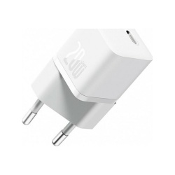 Incarcator retea Baseus GaN5 Mini, 20W, USB-C, Fast Charger, Alb