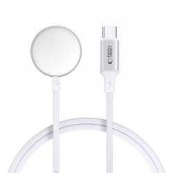 Incarcator Wireless Tech-Protect MC02 Ultraboost C pentru Apple Watch Series, USB-C, Alb