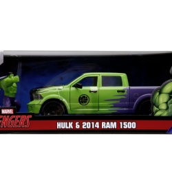 JADA MARVEL SET FIGURINA HULK SI MASINUTA METALICA RAM 1500 2014 SCARA 1:24