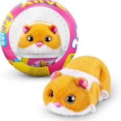 Jucărie Interactivă Electronică de Pluș Pets Alive Hamster Mania ZURU (Model Portocaliu), Hârciog Interactiv cu Peste 20 de Sunete Realiste, Mișcare în și în Afara Mingii