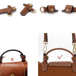 Kit curea de umăr din piele reglabilă pentru mini genți, baretă crossbody de schimb cu carabine metalice pentru genți mici - Img 3