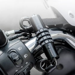 Lacăt de bicicletă Wozinsky WBN-01R pentru cască de bicicletă, impermeabil, combinație cu 4 cifre - negru - Img 3