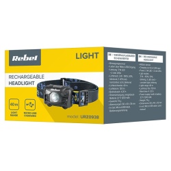 LANTERNA FRONTALA LED 3W ACCU 120LM REBEL - Img 5