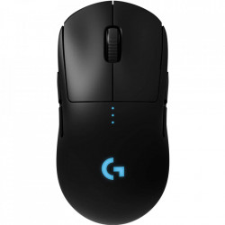 LOGITECH Mouse Wireless Gaming G Pro, 16.000 DPI, 4 Butoane Detasabile/Reglabile, RGB Personalizabila, Hero 25K, Negru