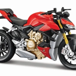 MAISTO MOTOCICLETA METALICA CU STAND EDITIE SPECIALA DUCATI SUPER NAKED SCARA 1 LA 18