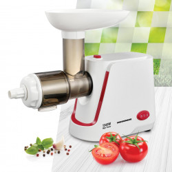 Masina de pasat rosii Heinner RedParadise HMP-1340WH, 1340W, rosii/fructe moi, functie reverse, capacitate de pasare: 48kg/h, Alb