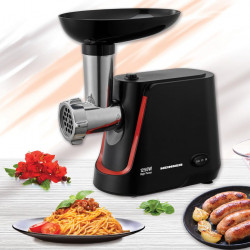 Masina de tocat Heinner MG-1250BK, 1340 W, 1.5 Kg/Min, 2 site, reverse, accesorii incluse, Negru - Img 3