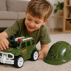 MASINA JEEP OFF ROADER CU CASCA MILITAR 32CM - Img 3