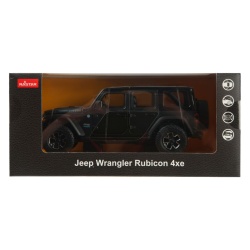 MASINUTA METALICA JEEP WRANGLER RUBICON 4XE NEGRU SCARA 1 LA 24