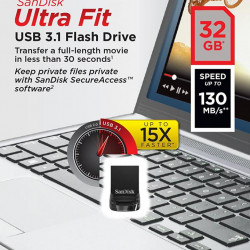 Memorie externa SanDisk Ultra Fit 32GB USB 3.1 Black