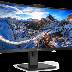 Monitor curbat LED VA Philips 34", Ultrawide QHD, DisplayPort, USB-C, RJ45, Negru, 346P1CRH