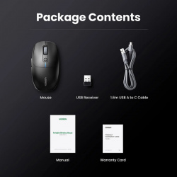 Mouse Ugreen MU103 Bluetooth 5.0 / receptor USB 2.4GHz - negru - Img 7