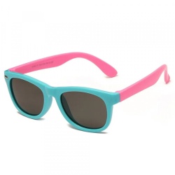 Ochelari De Soare Bebelusi Techsuit 8306-C32, Polarizati, Albastri Roz