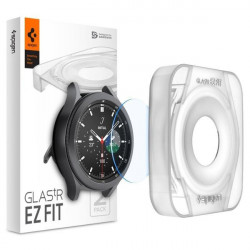 Pachet 2 folii protectie smartwatch Spigen GLAS.TR „EZ FIT” pentru Samsung GALAXY 4 CLASSIC 46 MM
