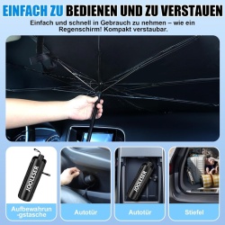 Parasolar Pliabil pentru Parbriz Auto Typec Home, Protecție UV 98.7% și Izolație Nanopolimer, Dimensiune Universală 140 x 80 cm, Deschidere Rapidă tip, Husă Inclusă - Img 5