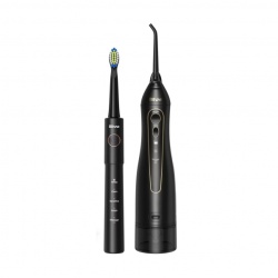 Periuta De Dinti Electrica si Irigator Bucal Bitvae E11 + F5020E, Neagra