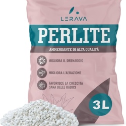 Perlit Expandat pentru Plante LERAVA (3L), Drenaj Optim și Rădăcini Sănătoase, Substrat Natural Nesteril pentru Grădină, Legume, Flori și Suculente