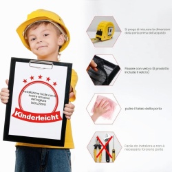 Plasă Anti-Insecte Magnetică pentru Ușă MYCARBON 100 x 210 cm, Închidere Automată cu Magneți, Montare cu Bandă Adezivă Fără Găurire, Negru - Img 3
