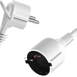 Prelungitor Electric Schuko MutecPower 3 m, Ștecher Extra-Plat Înclinat la 90°, Contact de Protecție cu Împământare, 16A 250V 3500W, H05VV-F 3G1.5, Alb - Img 4
