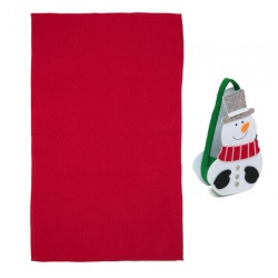 Prosop de bucatarie cu gentuta Snowman - Img 2