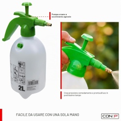 Pulverizator de Grădină cu Pompă de Presiune 2 Litri, Duză Reglabilă din Aramă și Valvă de Siguranță, pentru Interior și Exterior - Img 4