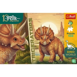 PUZZLE TREFL 100 FAMILIA TREFLIK DINO WORLD TRICERATOPS - Img 3