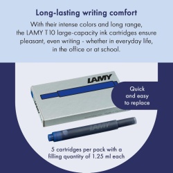 Rezerve de Cerneală Lamy T10 Albastru (Pachet cu 5 Cartușe), Compatibile cu Stilourile Lamy - Img 4