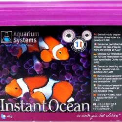 Sare Marină pentru Acvarii Marine Aquarium Systems Instant Ocean 4 kg / 120 L, Dizolvare Rapidă, Formulă Fără Nitrați și Fosfați
