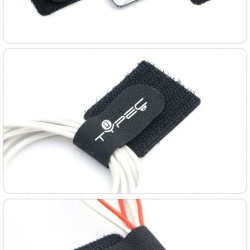 Set 10 organizatoare cablu TYPEC, cu dublu adeziv si velcro, alb