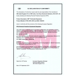 Set 10 x masti de protectie respiratorie FFP2, 3M, cu supapa / valva, model 8822, Certificate CE - Img 3
