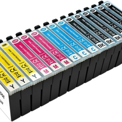 Set 15 Cartușe de Cerneală Compatibile Epson 604XL (Ananas), 6 Negru, 3 Cyan, 3 Magenta, 3 Galben, Randament Ridicat