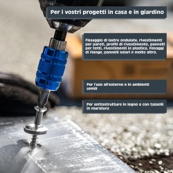 Set 150 Șuruburi pentru Tablă și Acoperișuri HELPMATE 4.5x35 mm, Oțel Inoxidabil A2 DIN 7995, Cap Înecat cu Șaibă și Garnitură EPDM, Amprentă PZ2, Rezistență Ridicată la Coroziune - Img 4