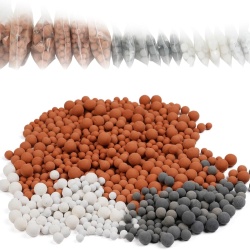 Set 18 Pachete Bile Minerale de Schimb Vicloon pentru Para de Duș cu Filtru Ionic, Filtrare Anti-Calcar și Anti-Clor, Pietre Bioactive cu Ioni Negativi, Turmalină și Infraroșu