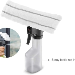 Set 2 Lavete din Microfibră pentru Curățat Geamuri Compatibile Kärcher WV 1, WV 50, WV 75, Prindere cu Velcro (Scai), Lavabile și Reutilizabile, Alb - Img 2