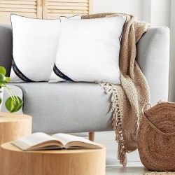 Set 2 perne decorative pentru umplutură Utopia Bedding, 45 x 45 cm (18x18 inch), umplutură siliconizată pufoasă, perne albe pentru canapea, fotoliu sau pat - Img 8