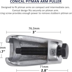 Set 2 prese pentru extragere pivoți și capete de bară CCLIFE, extractor universal articulații sferice și suspensie auto - Img 6